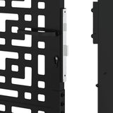 Garden Gate Black 100x125 cm Steel Cross Design 4101000