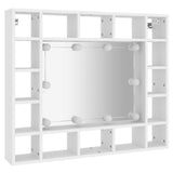 Mirror Cabinet with LED White 91x15x76.5 cm 808864