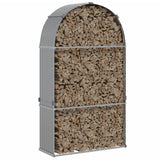 Log Holder Light Grey 120x45x210 cm Galvanised Steel 364552