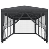 ZNTS Party Tent with 8 Mesh Sidewalls Anthracite 3x9 m HDPE 319244