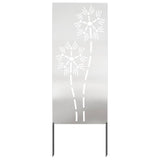 Garden Privacy Screen Silver 50 x 140 cm Stainless steel 876284