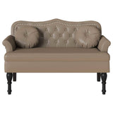 Chesterfield Bench Cappuccino 120.5 x 65 x 75 cm Faux Leather 42019283
