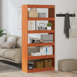 Book Cabinet Wax Brown 80 x 30 x 167.5 cm Solid Pine Wood 869871