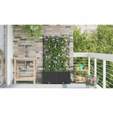 Garden Planter 2 pcs Black 80 x 40 x 142 cm PP 42002851