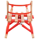 Folding Snow Sledge with Backrest 119 cm Wood 92493