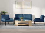 Sofa Sets with Cushion 3 pcs Blue 115 x 56 x 80 cm Plywood 3406215
