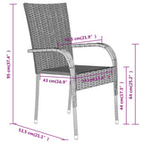 7 Piece Garden Dining Set Black 3099399