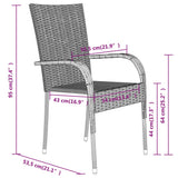 Garden Dining Set Black PE rattan Large Durable 3099400