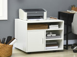 Multi-Storage Printer Stand Unit Office Desk Side Mobile Storage w/ Wheels Modern Style 60L x 50W x T3398P344425