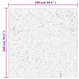 Rug OVIEDO Short Pile Black 240x240 cm 375562