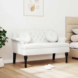 Chesterfield Bench White 120.5 x 65 x 75 cm Faux Leather 42019285