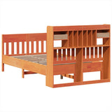 Bed Frame without Mattress Wax Brown 135x190 cm Solid Wood Pine 3323277