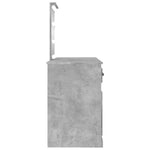 Dressing Table with LED Concrete Grey 130x50x132.5 cm 3185347