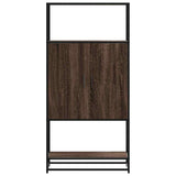 Highboard Brown Oak 68x35x139 cm Engineered Wood and Metal 849043