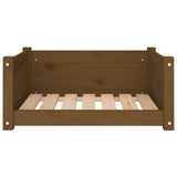 Dog Bed Honey Brown 65.5x50.5x28 cm Solid Pine Wood 821450