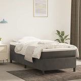 Box Spring Bed Frame Dark Grey Twin XL Velvet 3121148