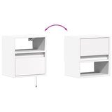 TV Wall Cabinets with LED Lights 2 pcs White 41x31x45 cm 852314