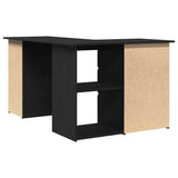Desk with Drawer Black Oak 145 x 100 x 76 cm Engineered Wood 862006