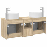 Bathroom Cabinet Set 3 pcs Sonoma Oak 49.5 x 44.5 x 65.5 cm 3405739