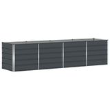 Planter Anthracite 320 x 80 x 75 cm Steel 42018197