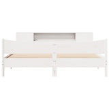 Bed Frame without Mattress White 180x200 cm Super King Solid Wood Pine 3323291