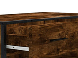 Shoe Cabinet Smoked Oak 75x38x97.5 cm Engineered Wood and Metal 3300877