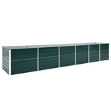 Garden Raised Bed Galvanised Steel 480x80x77 cm Green 47069