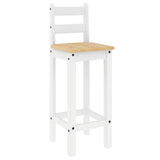 Bar Chairs 2 pcs White Solid Wood Pine 4005695