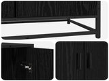 Sideboard Black Oak 134 x 35 x 76 cm Engineered Wood 3446628