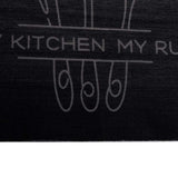 Kitchen Rug Black 300 x 60 cm Velvet 42013430