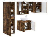 Bathroom Cabinet Set 5 pcs Smoked Oak 50 x 14.5 x 70 cm 3407299