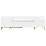 LED TV Cabinet High Gloss White Engineered Wood 897129