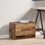 ZNTS Cabinet with 2 Drawers Old Wood 60x31x40 cm Engineered Wood 858835