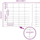 Field Fence Silver 50 x 1.2 m Galvanised steel 42005838