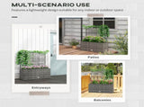 33L Garden PE Rattan with Trellis, Free Standing Flower Raised Bed for Garden, Garden T3398P315859