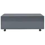 Coffee Table High Gloss Grey 100x100x35 cm 283726