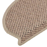 ZNTS Stair Mats Self-adhesive Sisal-Look 30 pcs 65x21x4 cm Sand 3365879