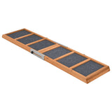 Dog Ramp Grey 120x30 cm Solid Wood Fir 172419