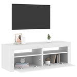 TV Cabinet with LED Lights White 120x35x40 cm 804355