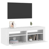 TV Cabinet with LED Lights White 120x35x40 cm 804355