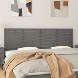 Wall Headboard Grey 206x3x63 cm Solid Wood Pine 824720
