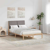 Bed Frame with Headboard Brown 120 x 200 cm Solid Pine Wood 878892