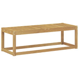 Outdoor Stool Bench White 115 x 43 x 37 cm Solid Acacia Wood 901673