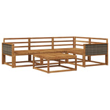 Outdoor Sofa Set 5 pcs Natural Solid Acacia Wood 3382537
