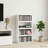 CD Storage Rack 4 pcs White 40 x 17 x 17 cm Engineered Wood 8012708