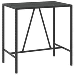 5 Piece Garden Bar Set Black Poly Rattan& Solid Wood Acacia 3187692