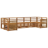Sectional Sofa Set 6 pcs Natural Solid Acacia Wood 3384805