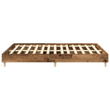 Bed Frame No Mattress Old Wood 150x200 cm King Size Engineered Wood 3328715