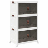 Stackable Storage Box with Wheels 3-Tier 75 L 64x39.5x110.5 cm 4012370