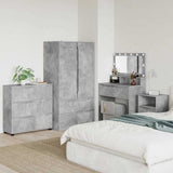 Storage Cabinet Concrete Grey 80 x 31 x 81 cm Engineered Wood 888850